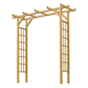 Zest Twilight Large Trellis Wooden Garden Arch Pergola Plant FSC Wood