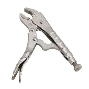 7.5" (185mm) Curved Jaw Locking Pliers Mole Grips with Ribbed Handles