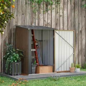 Outsunny 3.3ft x 3.4ft Outdoor Storage Shed Steel Garden Shed w/ Lockable Door