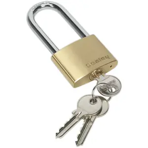 50mm Solid Brass Padlock with 8mm Long Shackle and 3 Keys - Ultimate Security Lock