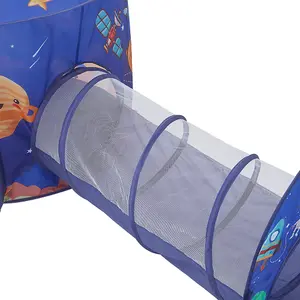 3 in 1 Pop Up Kids Play Tent with Tunnel and Ball Pit Set,Portable Playhouse