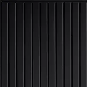 Regency Standard size Vertically ribbed Black Up & over Unglazed Garage door, (H)2134mm (W)2134mm