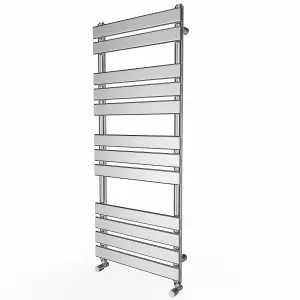 Right Radiators 1200x500 mm Designer Flat Panel Heated Towel Rail Radiator Bathroom Warmer Heating Chrome