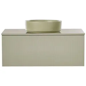 Bathroom Wall Mounted Cabinet with Basin 100 x 52 cm Green ALZIRA/UTIEL