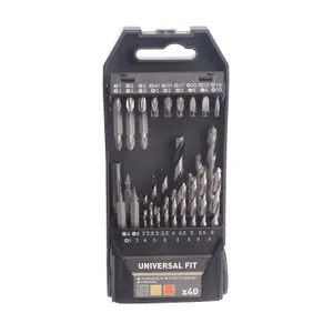 Universal 40 piece Multi-purpose Drill bit set - DRA10878