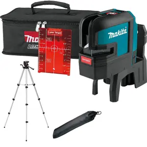 Makita SK106DZ 12v CXT 4 Point Red Self Level Cross Line Laser Level + Tripod