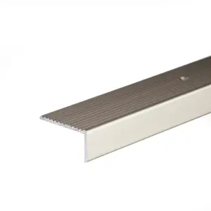 Anodised aluminium anti non slip stair edge nosing trim 900mm x 20mm x 40mm A33 inox