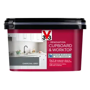 V33 Renovation Charcoal Grey Satinwood Cupboard & cabinet paint, 2L