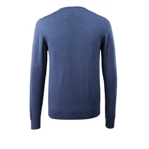 Mascot Frontline Merino Wool Knitted Round Neck Jumper (Blue-Flecked)  (XX Large)