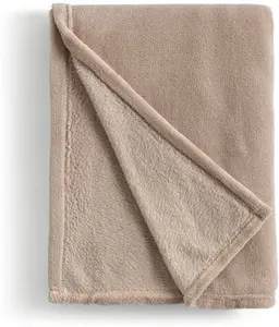 Dunelm Seriously Soft 220cm X 220cm Throw Blanket, Modern, Natural, Cream