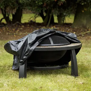 Durable Outdoor Fire Pit Cover for ys12083 - Waterproof Black PVC 840mm x 320mm