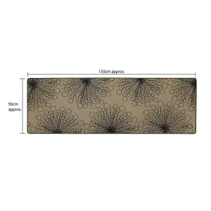 JVL Elegance Machine Washable Doormat and Runner, Dandelion Clock