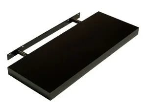 600mm floating hudson shelf kit, black high gloss