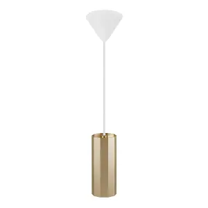 Nordlux Alanis Indoor Dining Kitchen Hallway Pendant Ceiling Light in Brass (Diam) 6cm