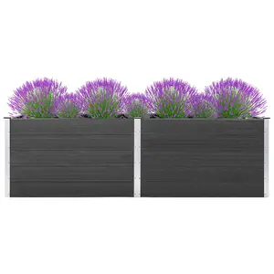 Berkfield Garden Raised Bed 200x50x91 cm WPC Grey