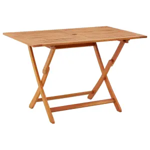 vidaXL Folding Garden Table 120x70x75 cm Solid Eucalyptus Wood