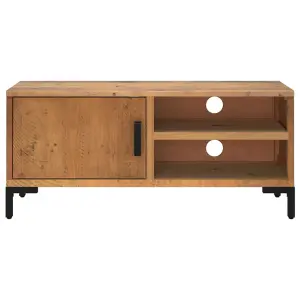 Berkfield TV Cabinet Brown 90x30x40 cm Solid Pinewood