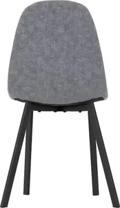 Berlin Chair Dark Grey Fabric Priced for set of 4