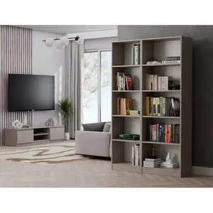 Albee Bookcase Clay / (5 Shelves) 182cm H x 60cm W x 32cm D