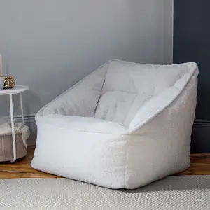 icon Natalia Borg Armchair Bean Bag Natural Giant Fluffy Bean Bag Chair