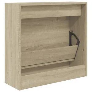 Berkfield Shoe Cabinet Sonoma Oak 60x21x57 cm Engineered Wood