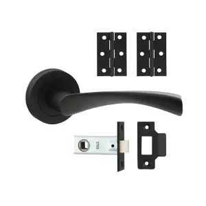 Timco - Edleston Lever On Rose Door Pack - Matt Black (Size Mixed - 1 Each)