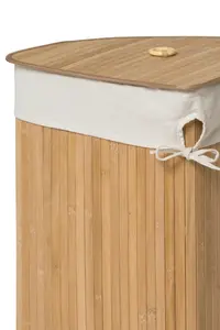 Maison by Premier Kankyo Natural Bamboo Corner Laundry Hamper