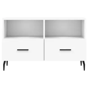 Berkfield TV Cabinet White 80x36x50 cm Engineered Wood