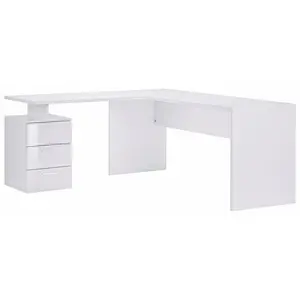 Calderone 180cm W Rectangular Executive Desk White/White