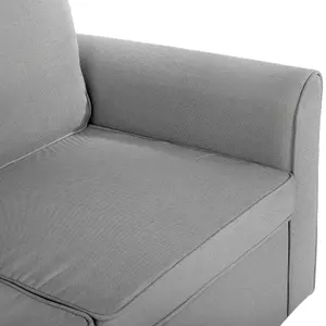 Right-Hand Corner Sofa NESNA Light Grey Fabric Right Hand