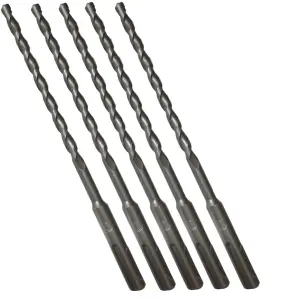 UK Drills - SDS Plus Hammer Drill Bit - Tungsten Carbide Tip, Fully Hardened Tool - Concrete & Masonry - 5.5mm x 210mm (Pack of 5)