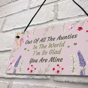 Auntie Gift For Birthday Christmas Hanging Plaque Gift For Auntie From Niece Nephew