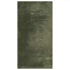 Rug HUARTE Short Pile Soft and Washable Forest Green 80x150 cm