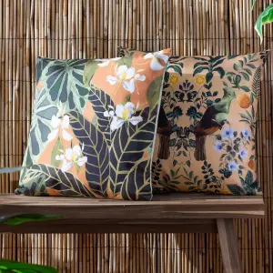 Wylder Tropics Kali Leaves Tropical Polyester Filled Outdoor Cushion