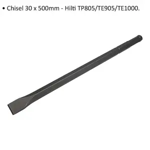 Hilti 30 x 500mm Breaker Chisel for TP805 TE905 TE1000 - Heavy Duty Demolition Tool