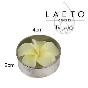 Tea Light Candle Set of 10 Flower Themed Tea Lights by Laeto Ageless Aromatherapy - FREE DELIVERY INCLUDED