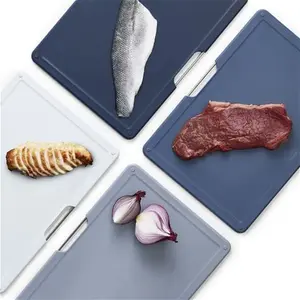 Set Of 4 Joseph Joseph Large Graphite Folio Chopping Boards, Grey