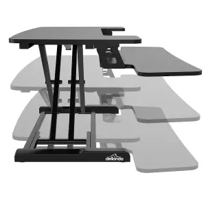 Dellonda 71cm Height Adjustable Standing Desk Converter 50cm Max Height 15kg