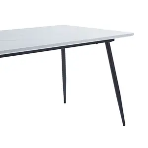 Hinshaw 70" Fixed Table Manufactured Wood Iron Four Leg Dining Table 72.5cm H x 90cm W x 160cm L