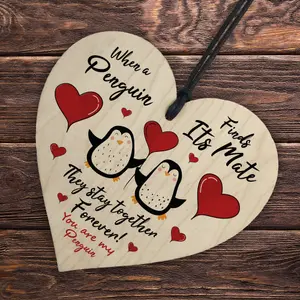 Red Ocean Penguins Are Together Forever Valentines Gift For Him or Her Anniversary Gift For Boyfriend Girlfriend Husband Wife