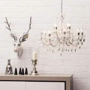 Litecraft Marie Therese Chrome 12 Light Chandelier