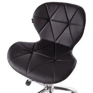 Beliani Retro Desk Chair Black VALETTA