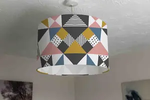 Geometric, Abstract triangle with stripes (Ceiling & Lamp Shade) / 45cm x 26cm / Lamp Shade