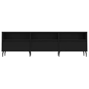 Berkfield TV Cabinet Black 150x30x44.5 cm Engineered Wood