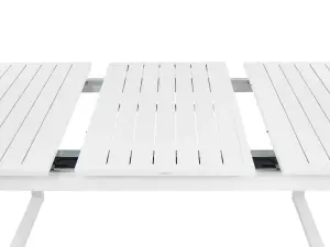 Garden Table Metal White VALCANETTO