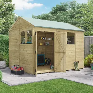 BillyOh Switch Tongue and Groove Apex Wooden Shed - 10x8 Windowed - 11mm Thickness