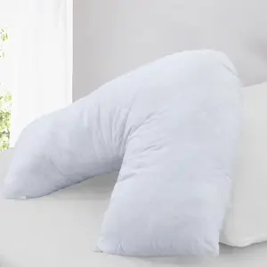 Quilted V Shaped Pillow Orthopedic Head Back Neck Nursing Pregnancy Support V Shape Cushion 74x34cm