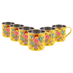 BillyCan - Camping Mugs - 450ml  - Buttercup Pansy  - Pack of 6