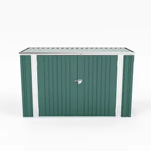 7 x 3 ft Metal Garden Bike Bicycle Storage Shed Bike Store Outdoor Tool Bike Storage Green