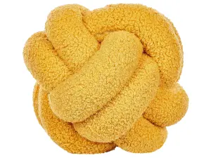 Throw Cushion MALNI Boucle 19 x 19 cm Solid Mustard